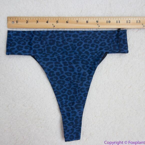 NEW Acacia Mateo bikini bottom leopard animal print blue Amur, M - Picture 5 of 16